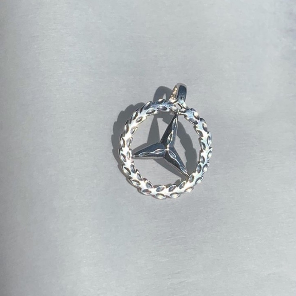 Vintage Silver Mercedes Pendant